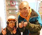 スノーボード親子